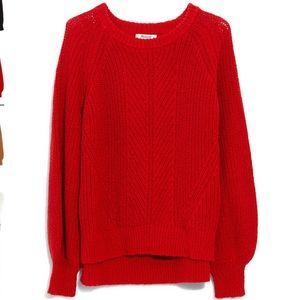 Madewell Red/Orange Balloon Pullover Sweater Sz XS